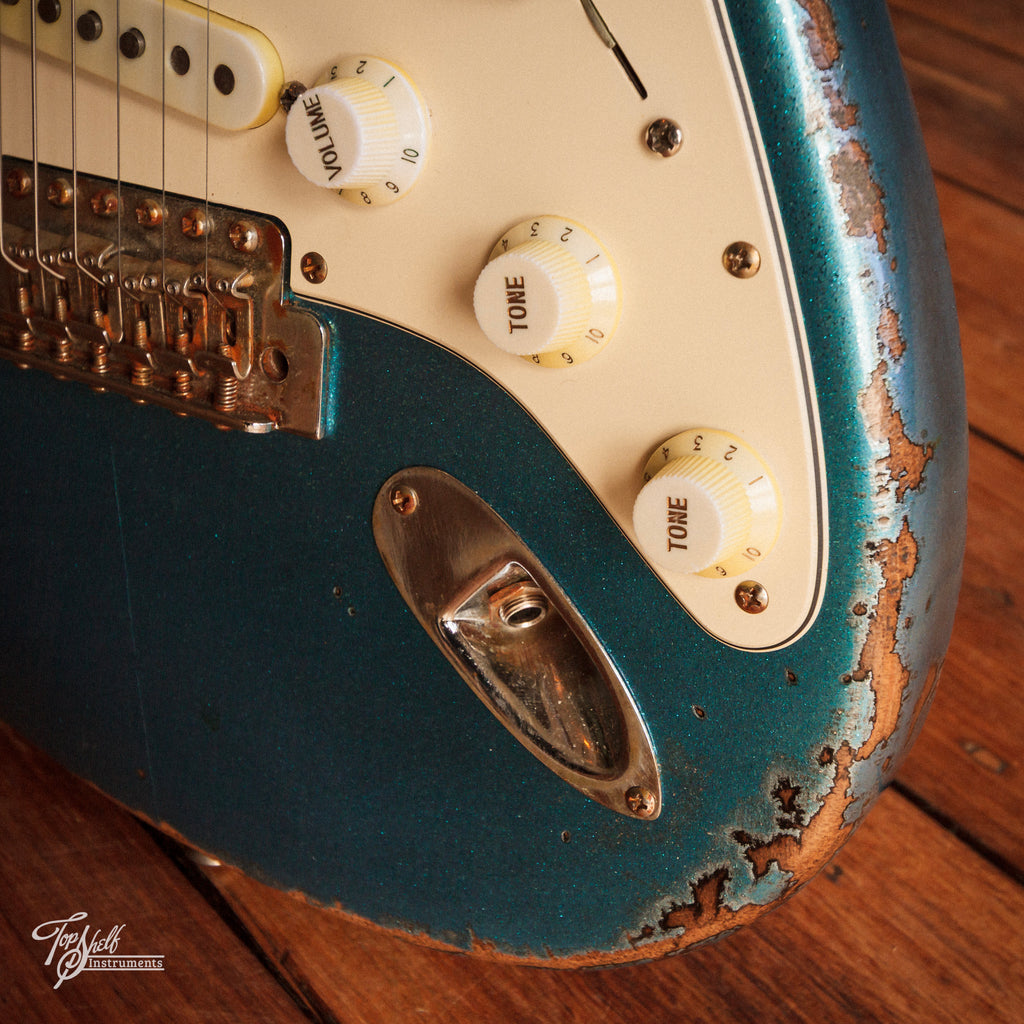 Fender Highway One Stratocaster Guitarwacky Blue Sparkle Relic 2006