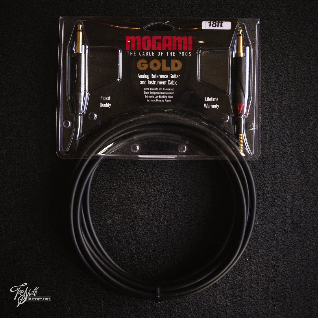 Mogami Gold SilentPLUG Analog Reference Guitar and Instrument Cable 18FT ST/ST