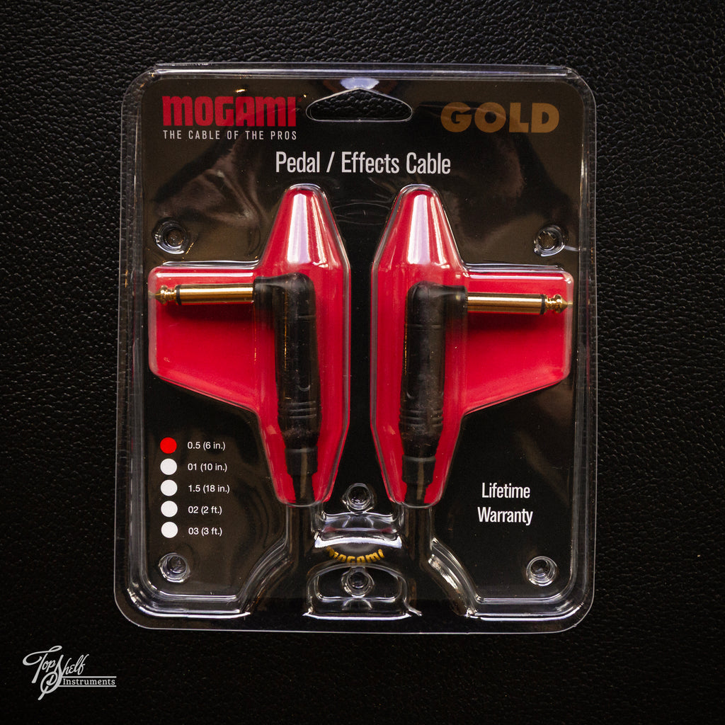 Mogami Gold Pedal / Effects Cable 6" RA/RA
