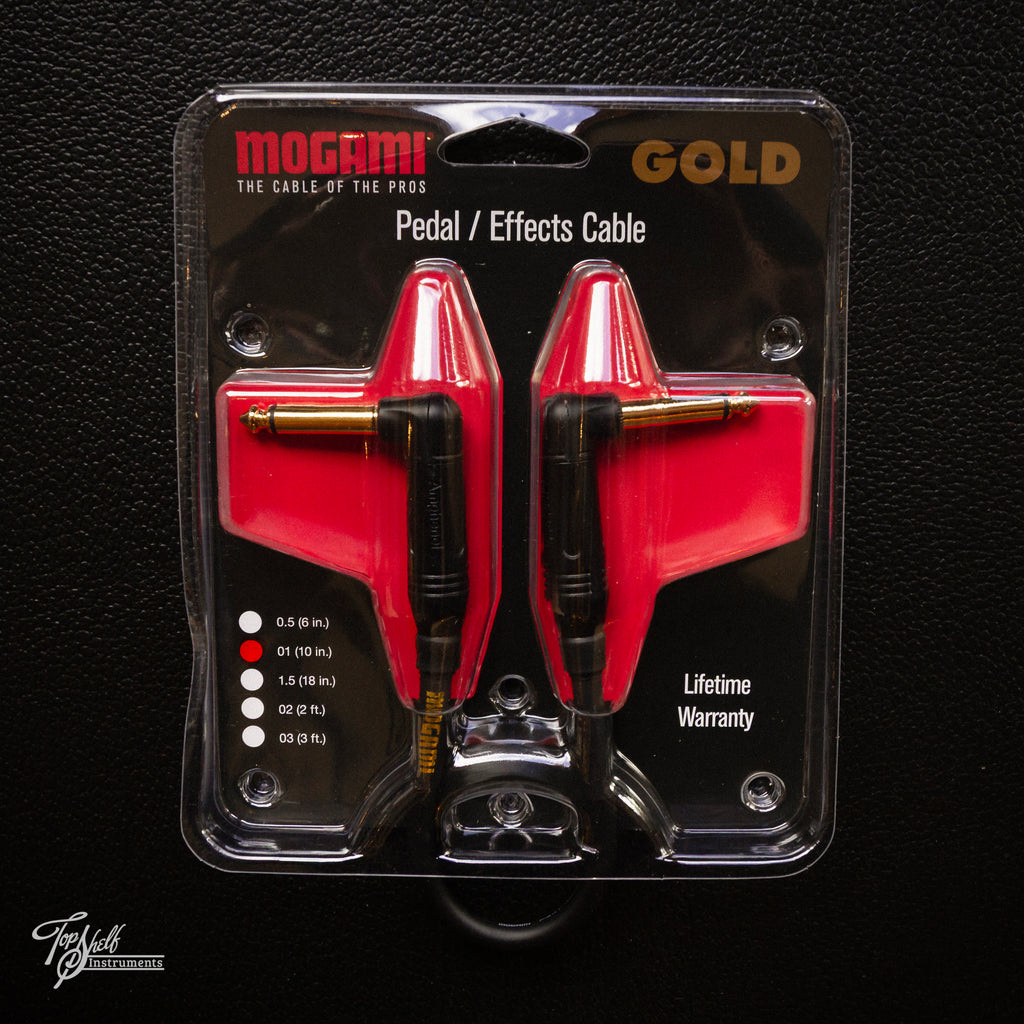 Mogami Gold Pedal / Effects Cable 10" RA/RA