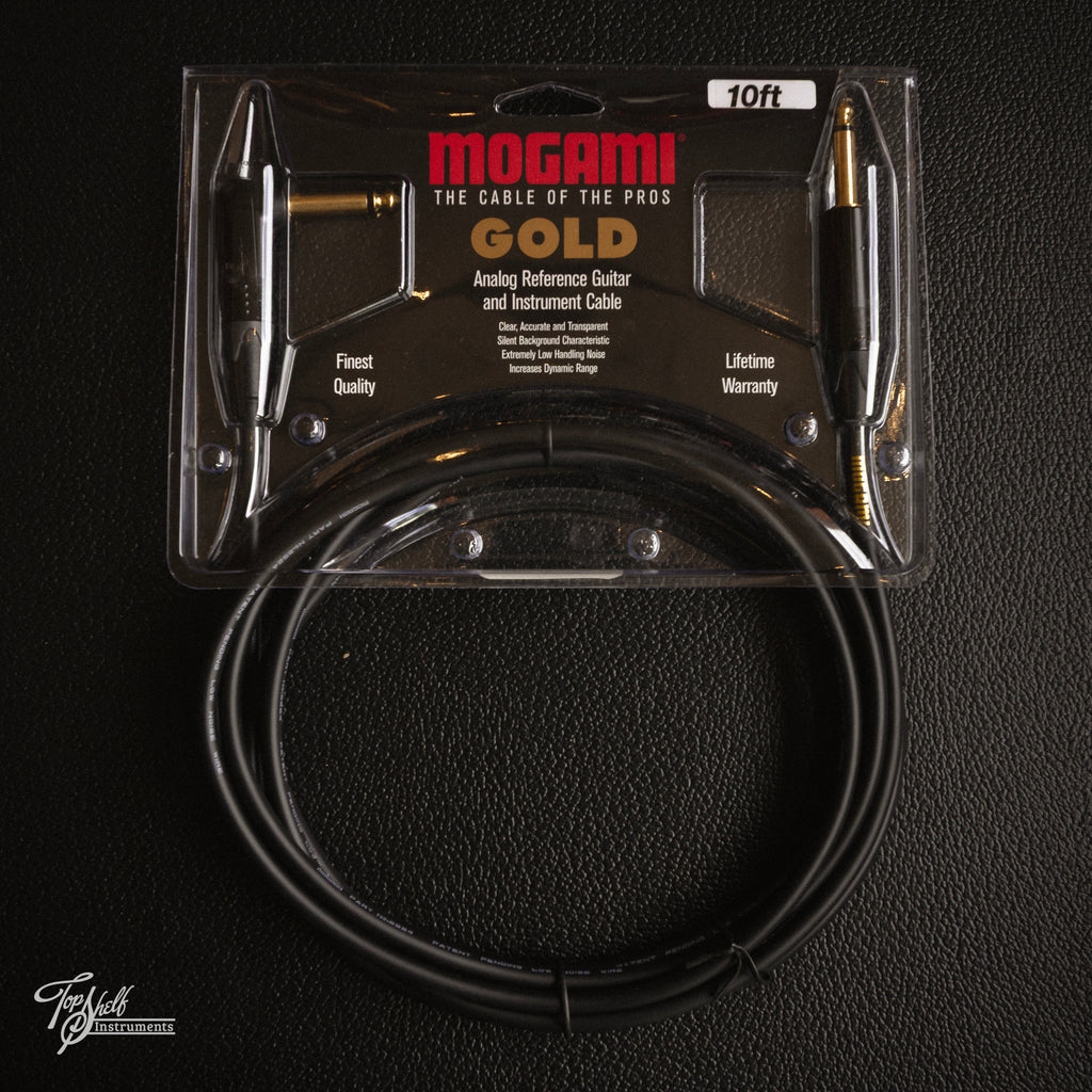 Mogami Gold Analog Reference Guitar and Instrument Cable 10FT ST/RA