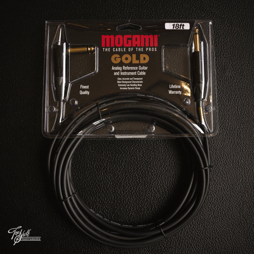 Mogami Gold Analog Reference Guitar and Instrument Cable 18FT ST/RA
