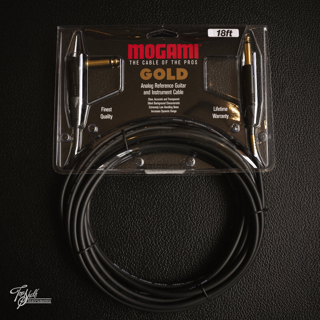 Mogami Gold Analog Reference Guitar and Instrument Cable 18FT ST/RA