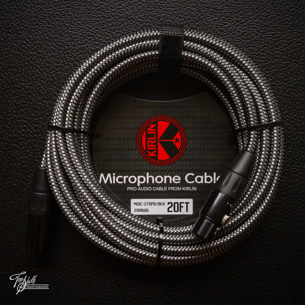 Kirlin 20FT/6M XLR Male/Female Balanced Audio Cable - Fishnet White