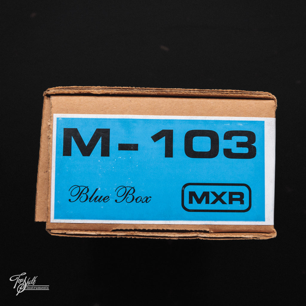 blue box pedal MXR M103 Script Blue Box Reissue Octave Fuzz Pedal – Topshelf Instruments