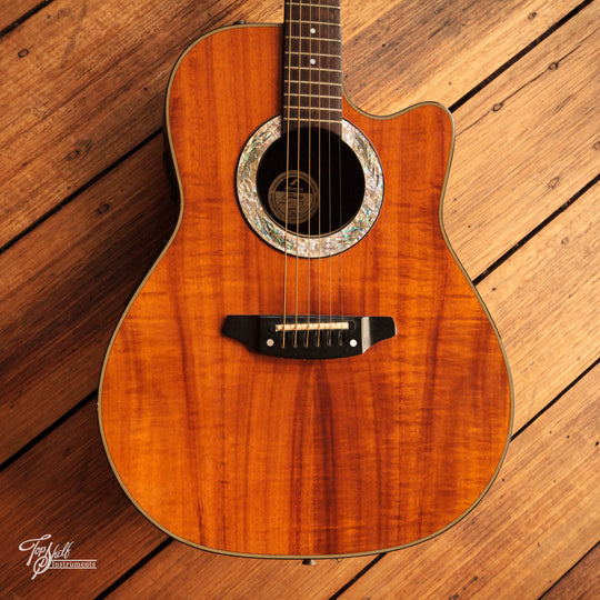 Morris Tornado Series WT808 Bowl Back Acoustic/Electric Natural 1989