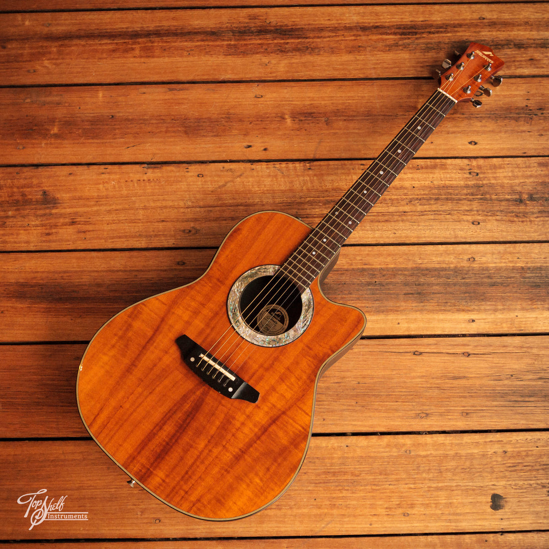 Morris Tornado Series WT808 Bowl-Back Acoustic/Electric Natural 1989