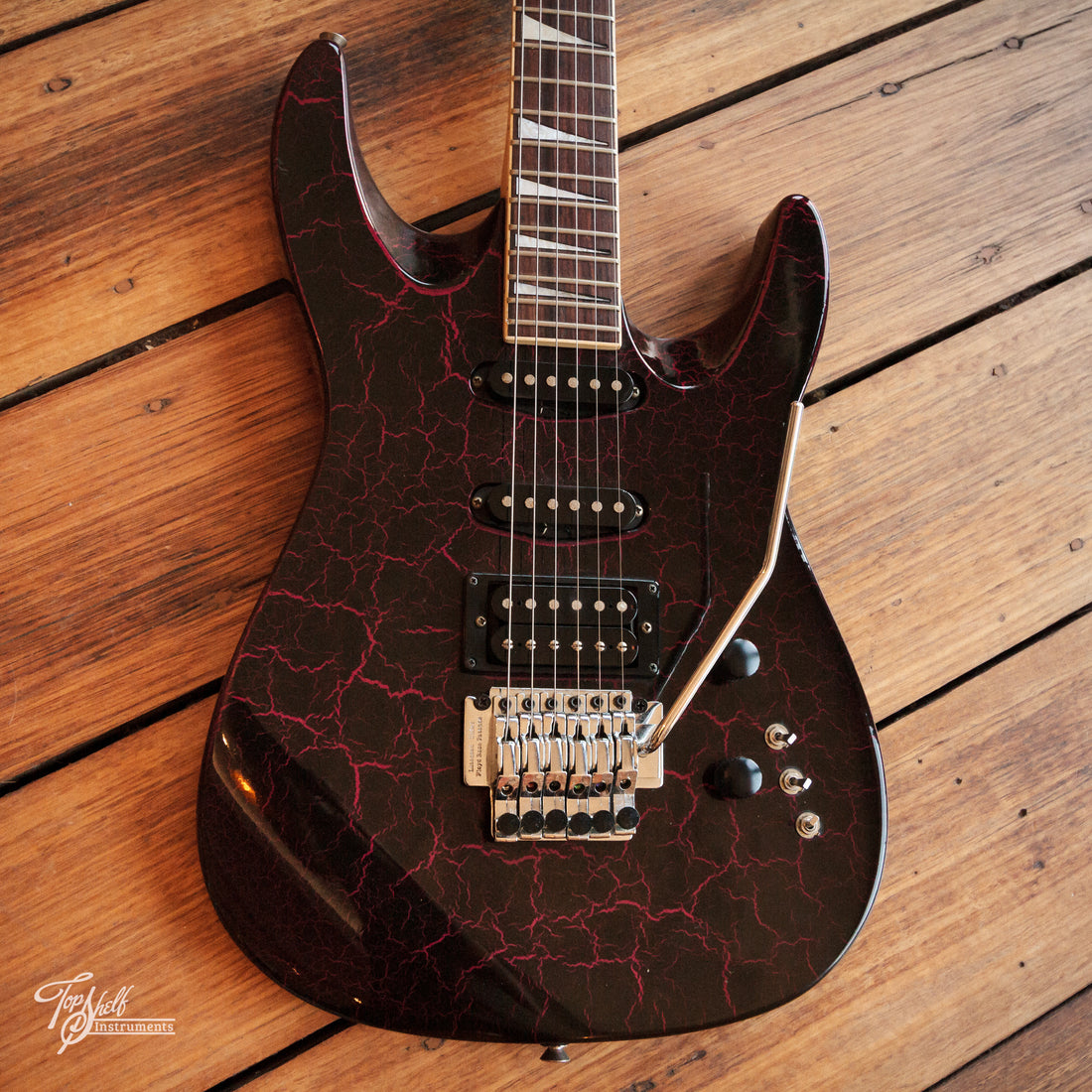 Onyx Custom Craft HSS Superstrat Red Crackle 1989