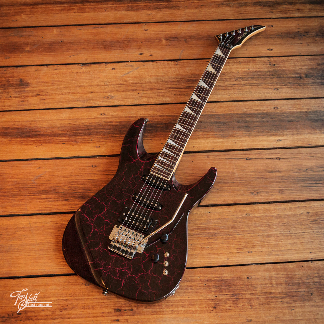 Onyx Custom Craft HSS Superstrat Red Crackle 1989