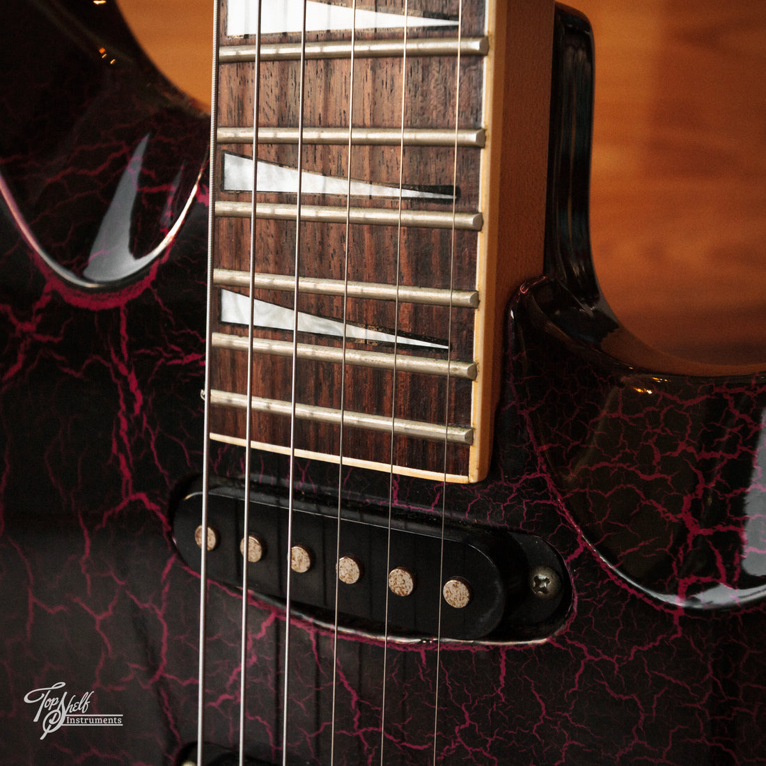 Onyx Custom Craft HSS Superstrat Red Crackle 1989