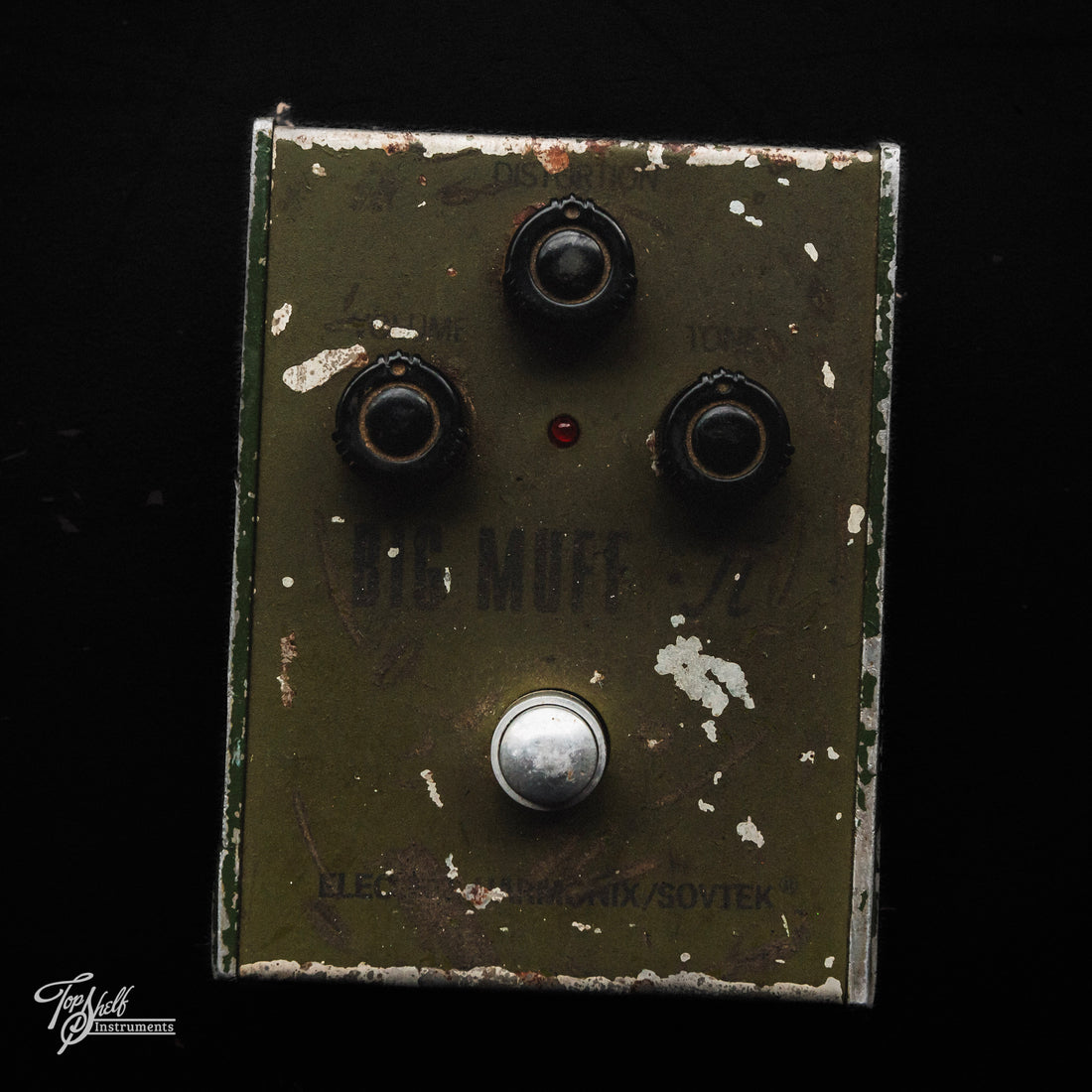 big muff green russian pedal Electro-Harmonix Big Muff Pi v7 'Tall Font' Green Russian Fuzz Pedal – Topshelf Instruments