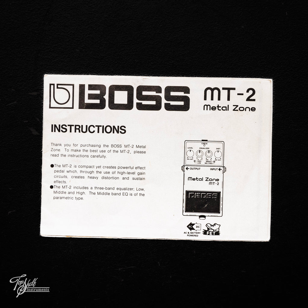 Boss MT-2 Metal Zone Distortion Pedal