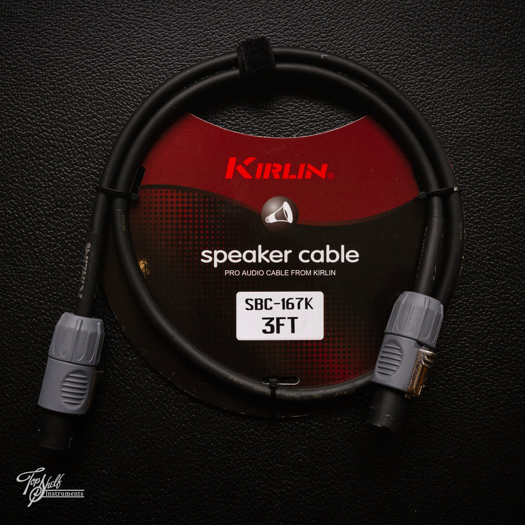 Kirlin 3FT Speakon Speaker Cable - Plain Black