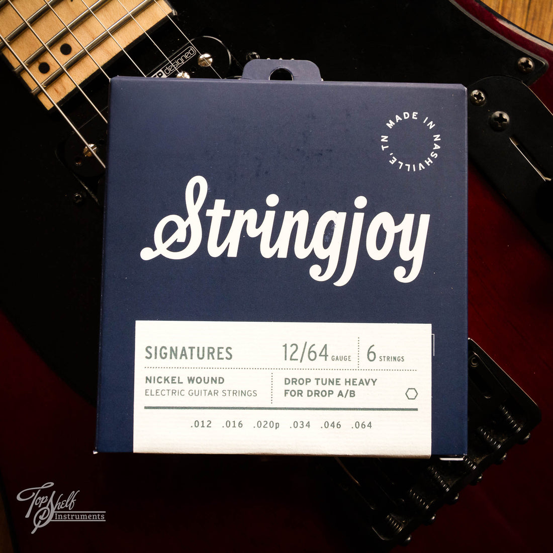 Stringjoy Signatures 12/64 Drop Tune Heavy Nickel Wound Electric Guitar Strings