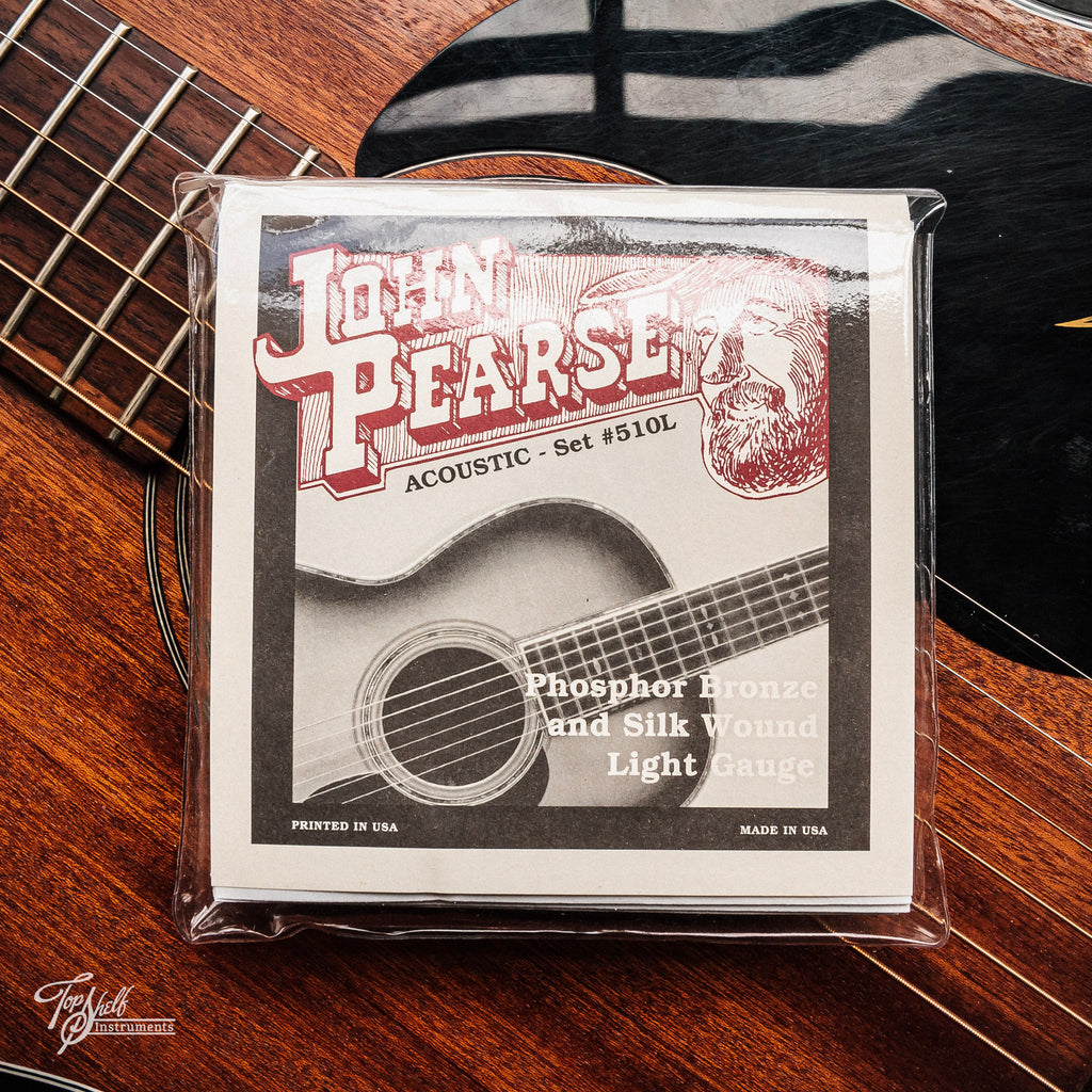 John Pearse #510L 11-49 Phosphor Bronze and Silk Wound Light Gauge Acoustic Guitar Strings