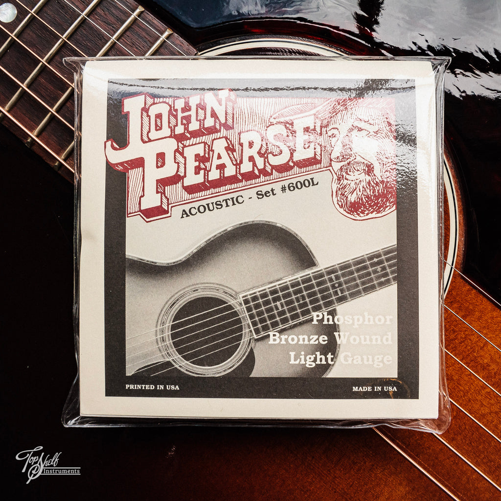 John Pearse Phosphor Bronze Acoustic Guitar Strings 600L Light 12-53