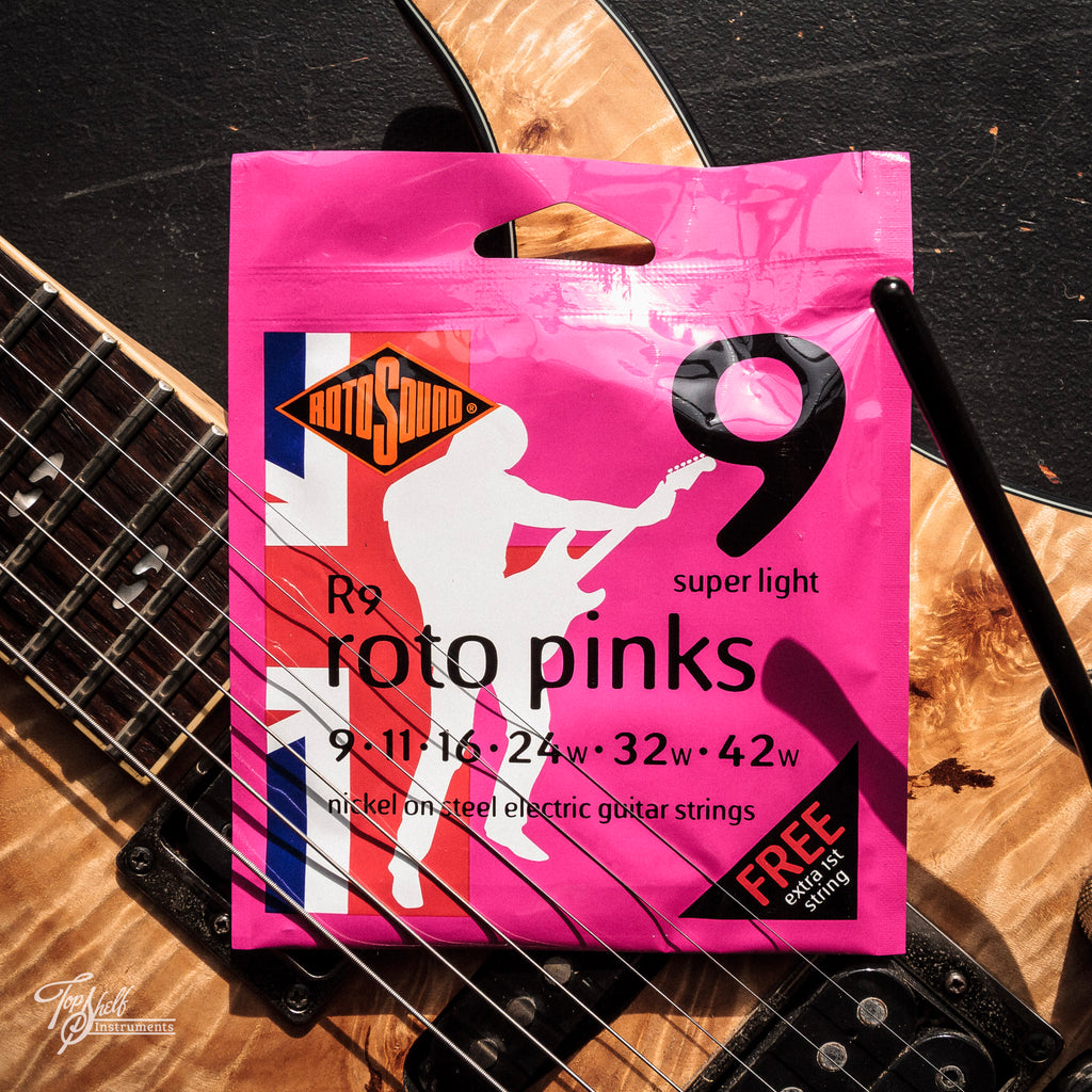 RotoSound R9 Roto Pinks 9-42 Super Light Electric Guitar Strings