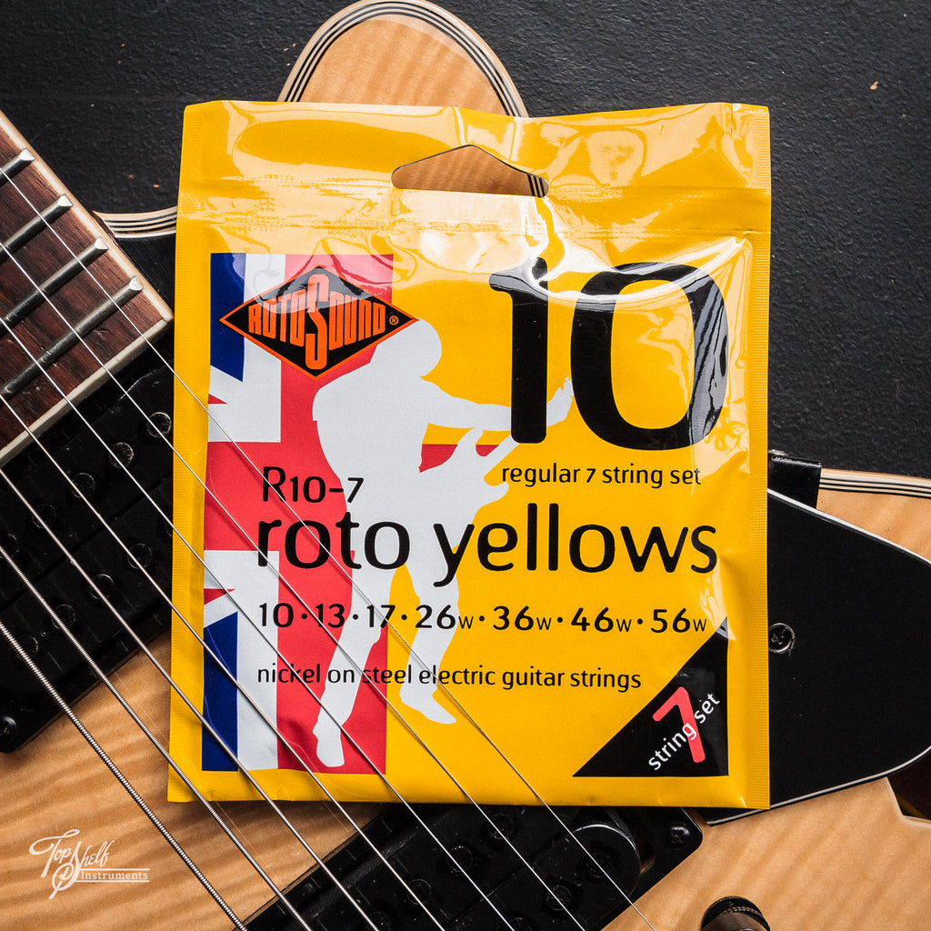 RotoSound R107 Roto Yellows 10-56 7-String Electric Guitar Strings