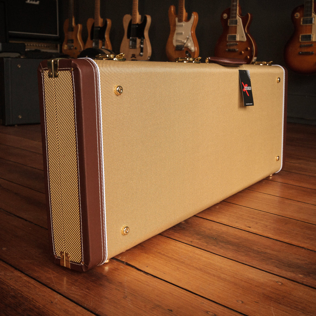 Xtreme Vintage Electric Guitar Hard Case ST/TL Style Yellow Tweed