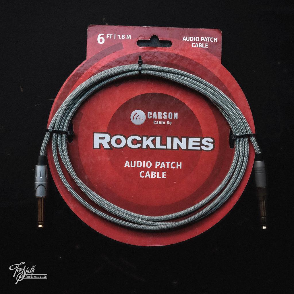 Carson Rocklines 6ft Audio Patch Cable - 3.5mm Stereo to 1/4" Mono