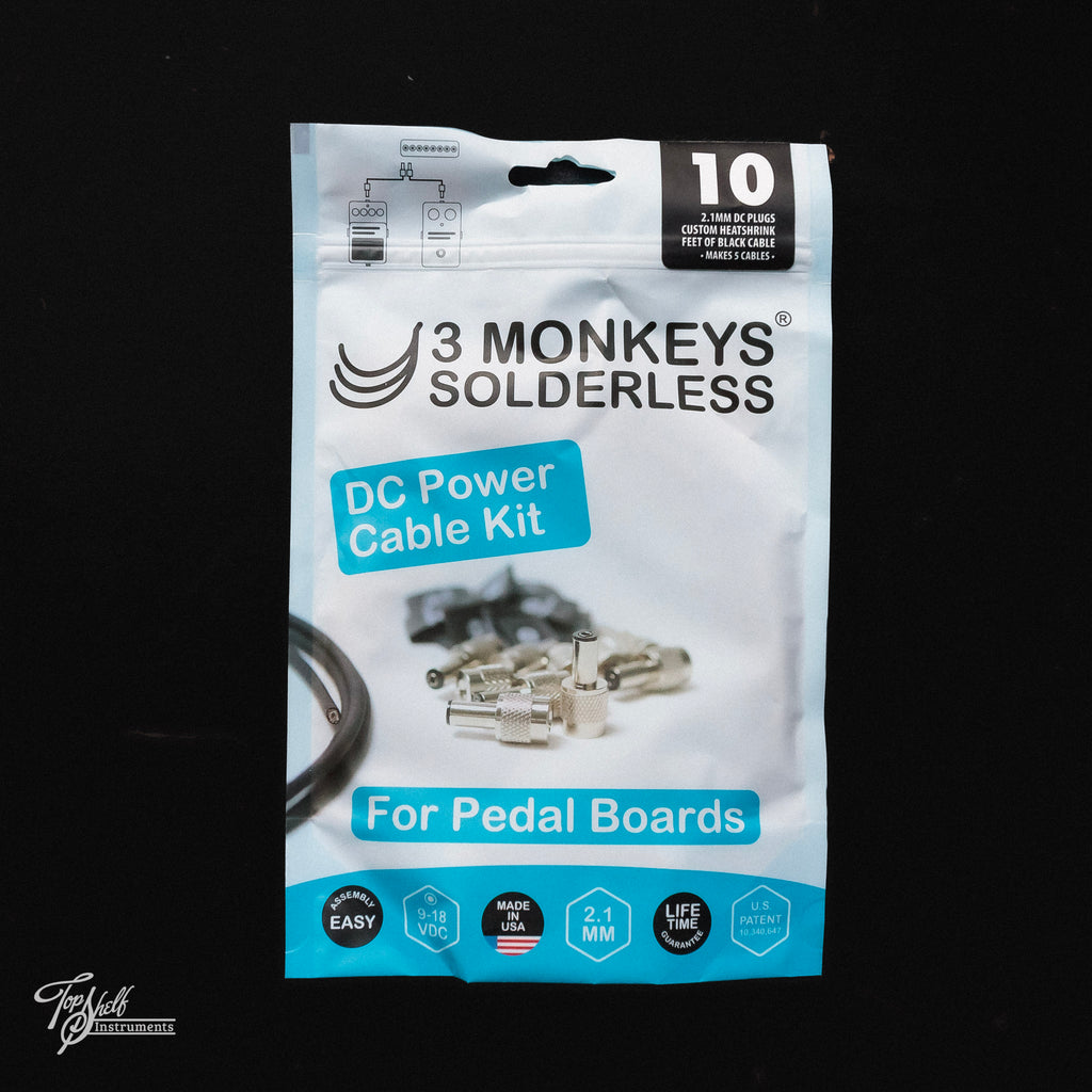 3 Monkeys Solderless DIY 9-18v 2.1mm DC Power Cable Kit