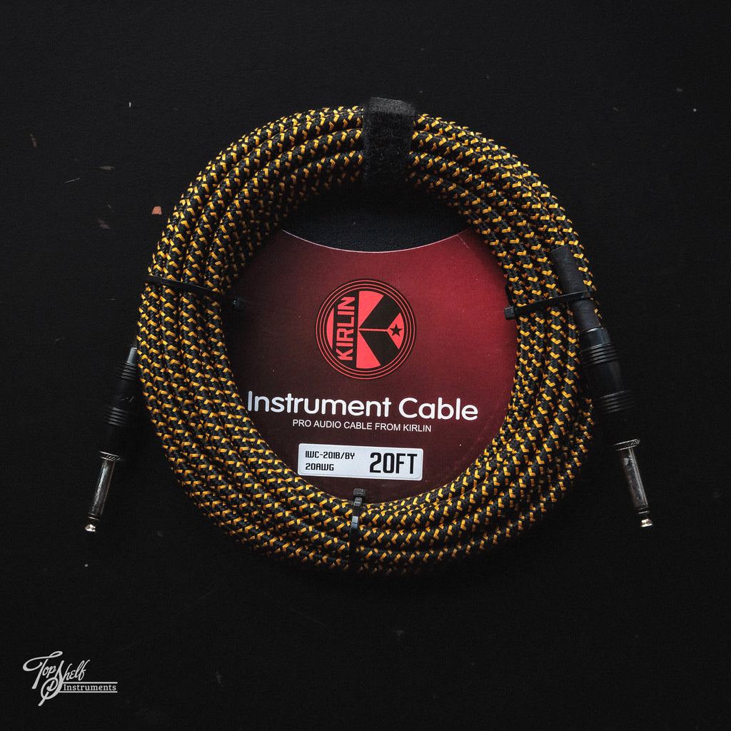 Kirlin 20FT/6M Instrument Cable ST/ST - Woven Tweed