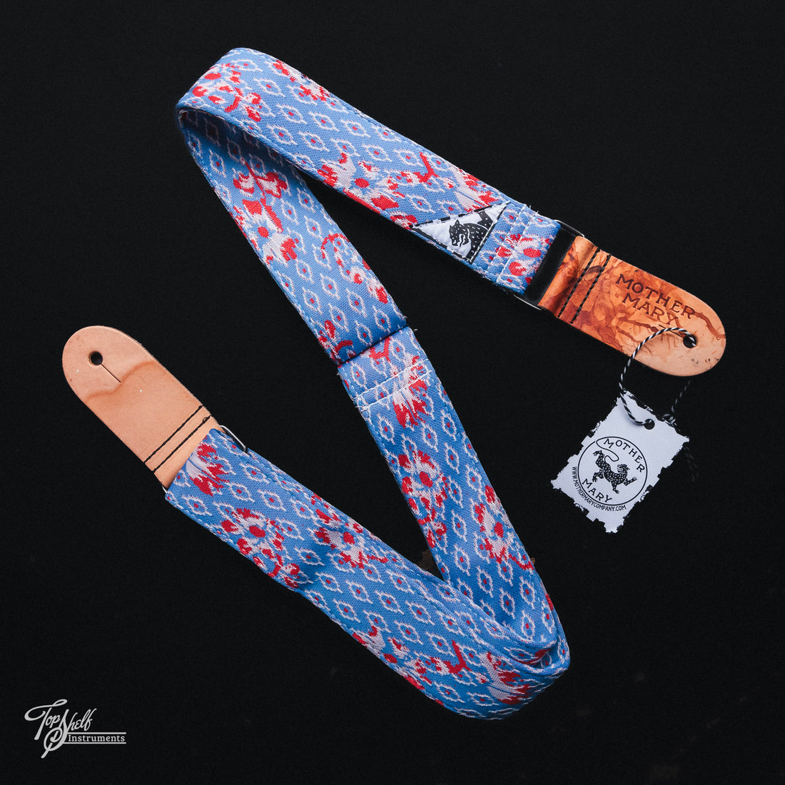 Mother Mary Handmade Guitar Strap - Geranium