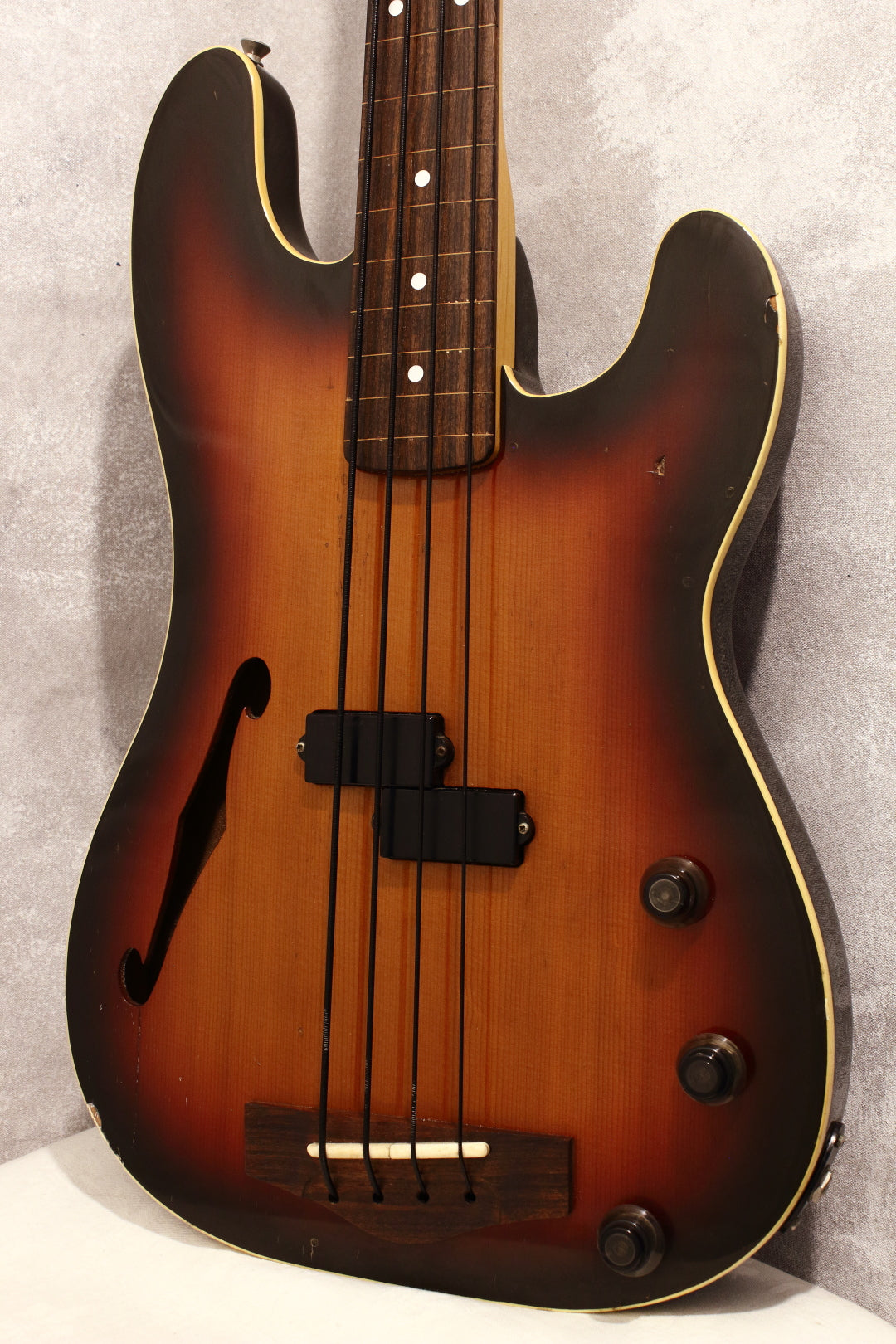 Fender Japan Acoustic Precision Bass PBAC-100 Sunburst Fretless 1991