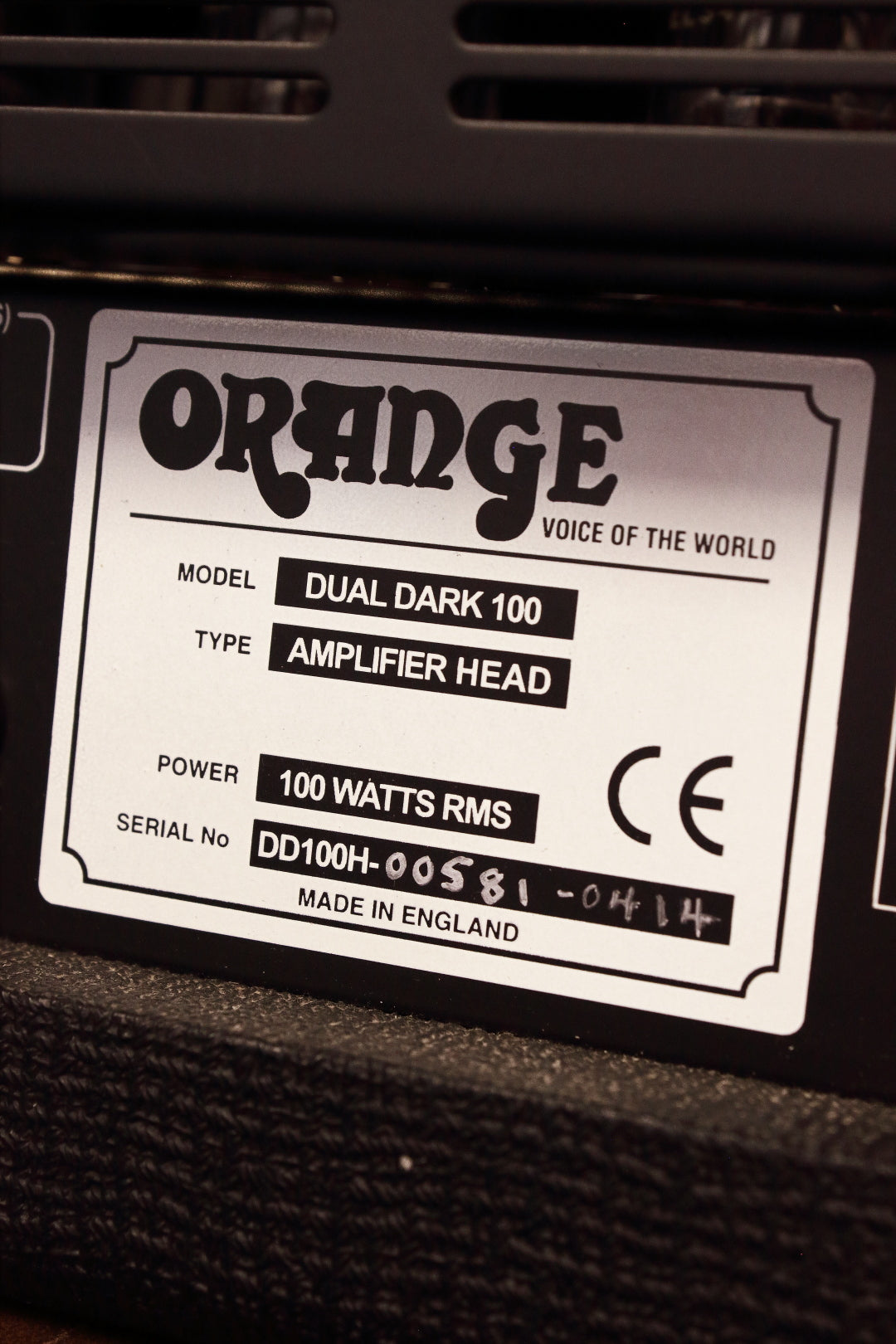 Orange DD100 Dual Dark 100w Twin Channel Guitar Amp Head