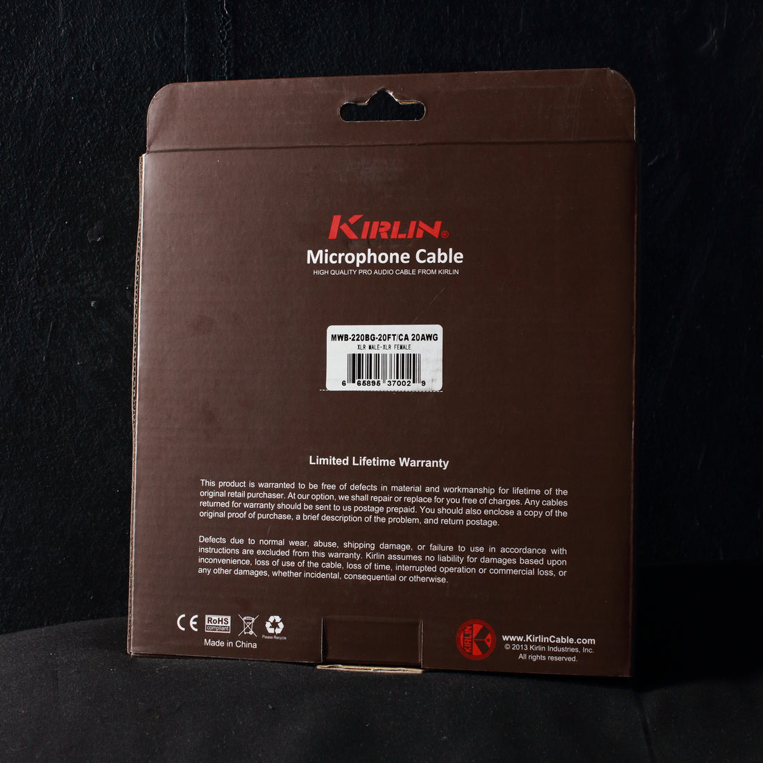 Kirlin 20FT Braided XLR Cable