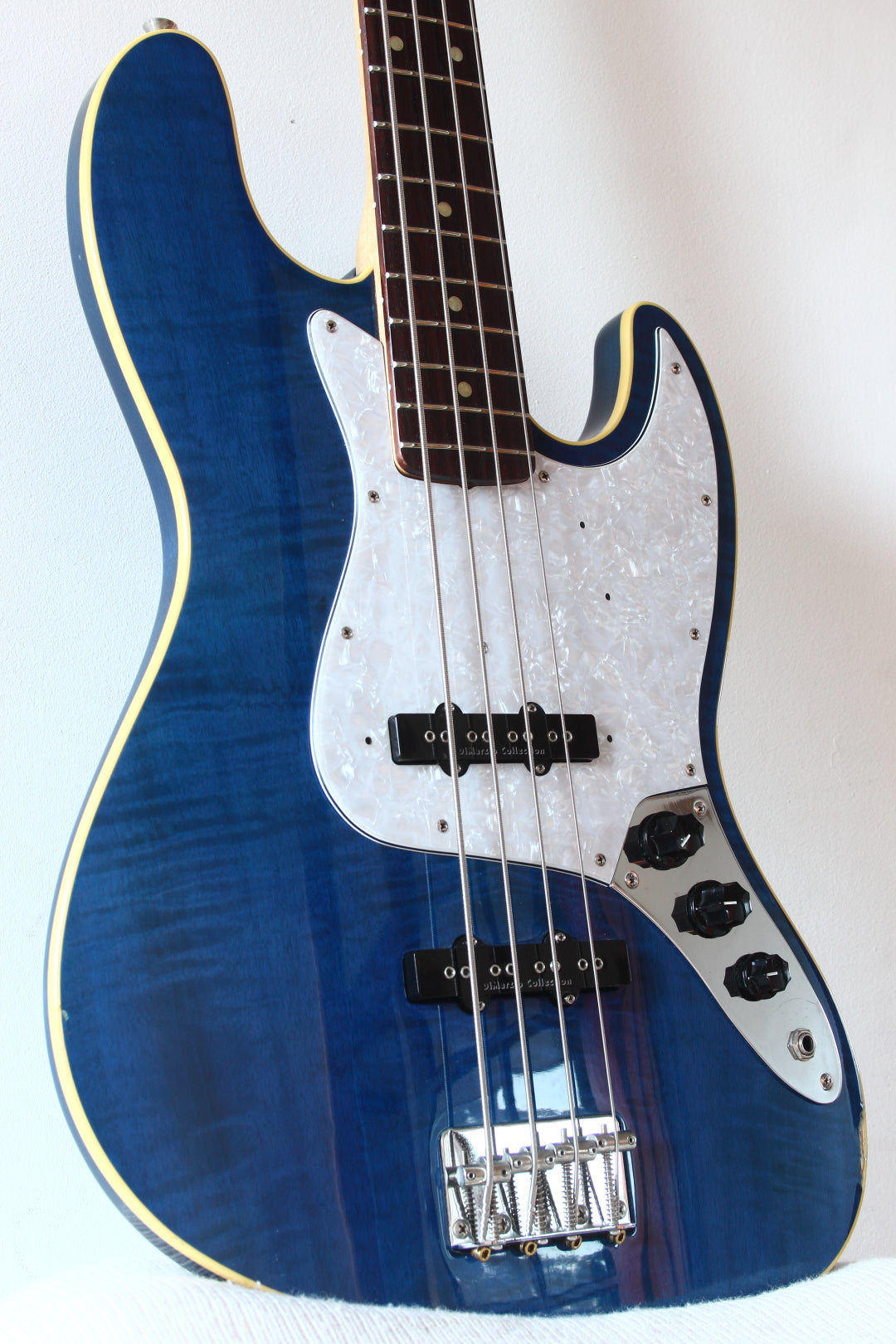 Fender Aerodyne Jazz Bass Dimarzio Collection AJB-110DMC Flame Blue 2006-08