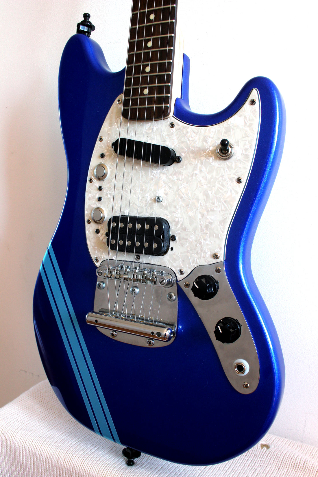 Used Squier Vintage Modified Mustang Competiton Blue Modded