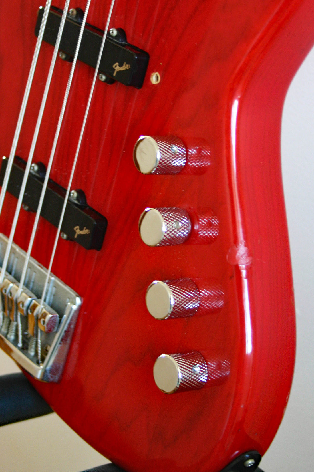 Used Fender Jazz Bass Active Trans Red 1987-88