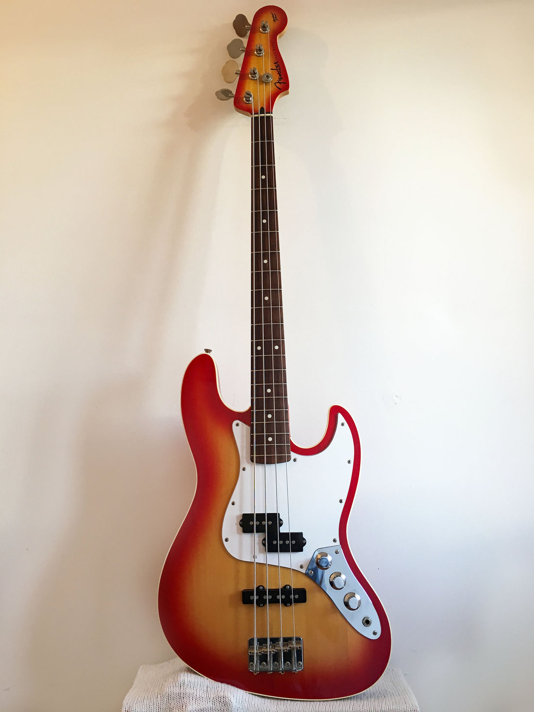 Used Fender Aerodyne Jazz Bass Fireglo